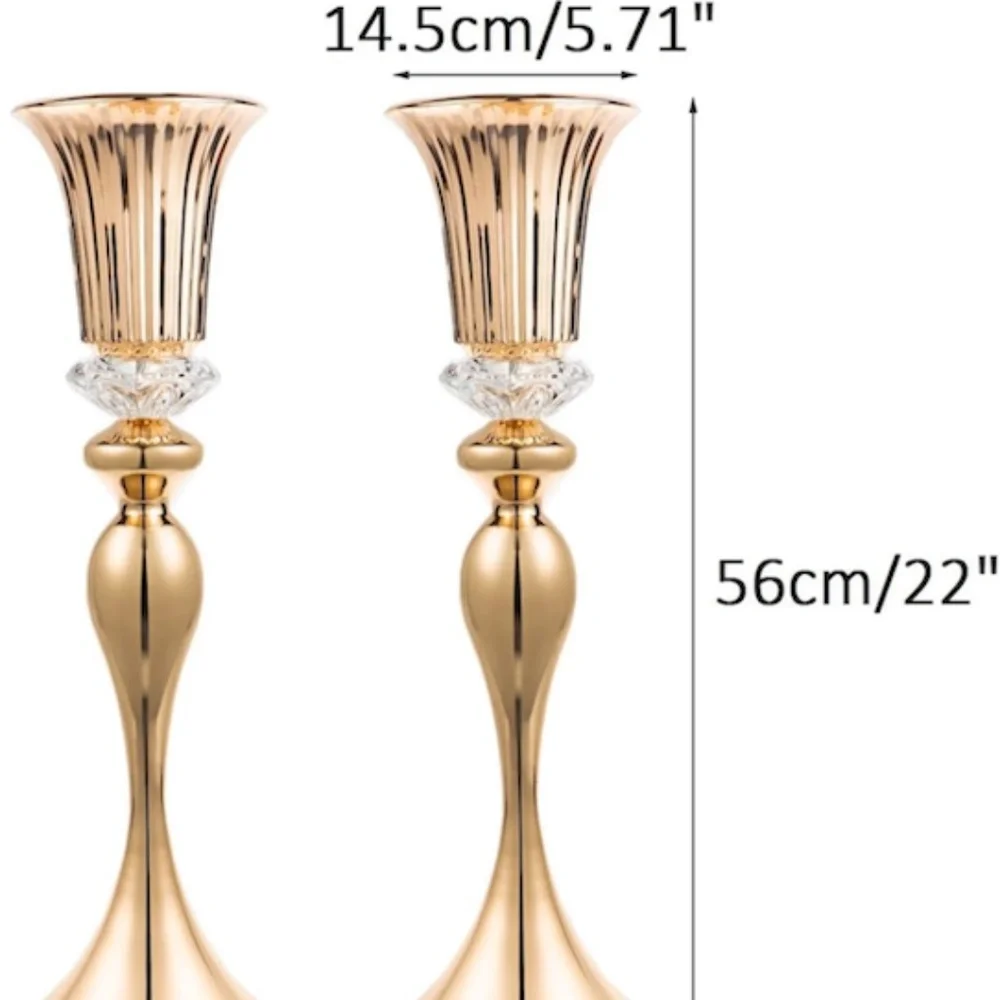 22in Gold Vases for Centerpieces